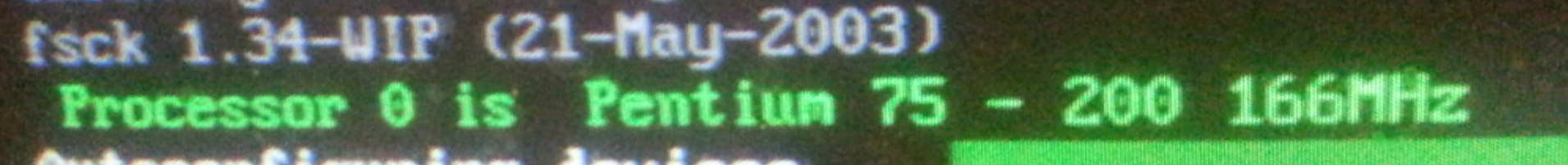 Alter Computer bootet