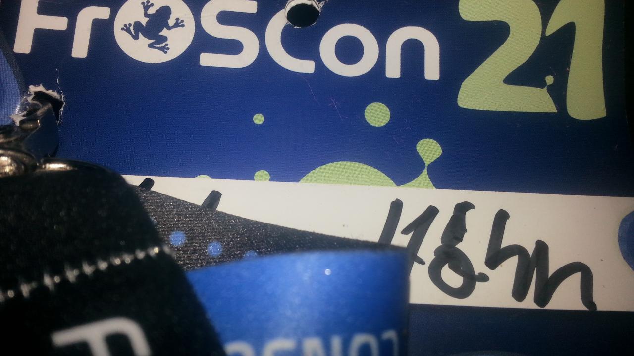 Froscon Mein Namensschild